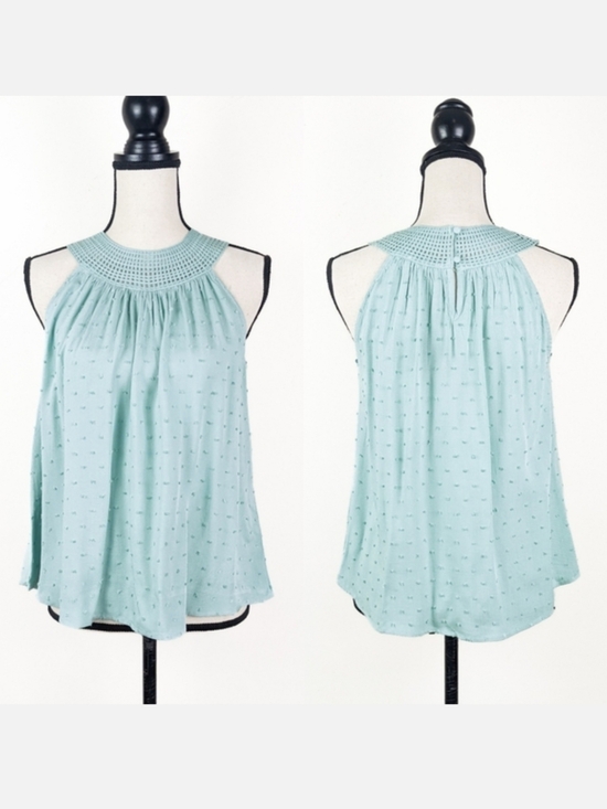 Blu Pepper Tops - 🦋LAST🦋 NWT Blu Pepper Mint Lace Collar Halter Top